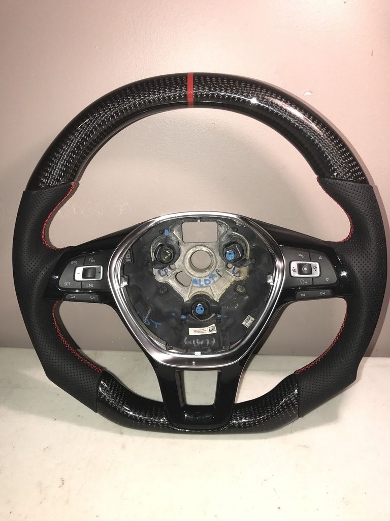 2016 jetta flat bottom carbon fiber steering wheel 549